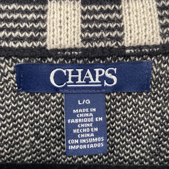 (#126)CHAPS Plaid Sweater Jacket - Picture 3 of 4